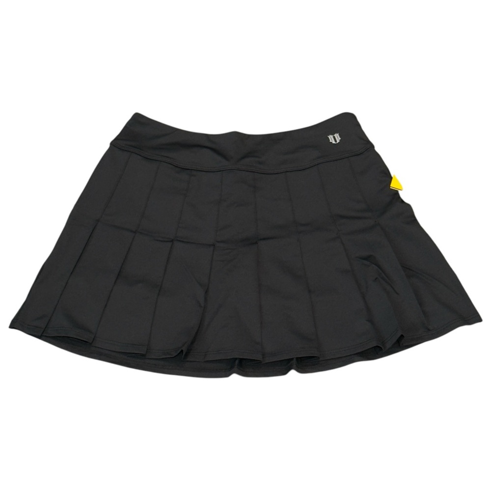 EleVen by Venus Williams Black Pleated Mini Skirt